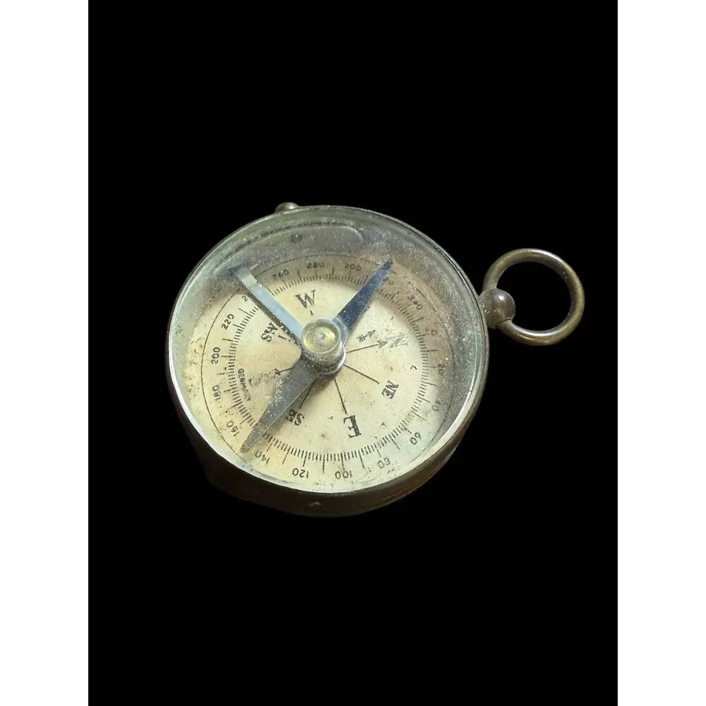Antique German Brass Pocket Compass Maritime Nautical 